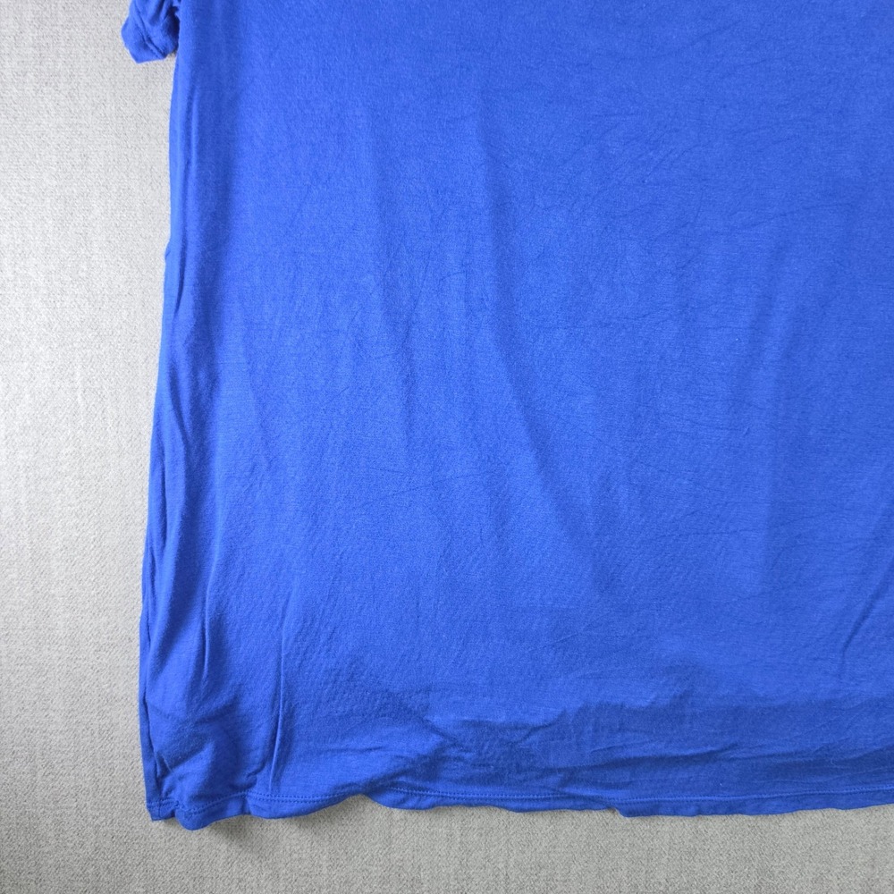 Time and Tru Maternity Top Women XL Blue Ruffle Sleeve Elastic Hem T-Shirt - Picture 16 of 16